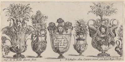 Fantasztikus vázák, valószínűleg 1646-ból. alkotó: Stefano della Bella