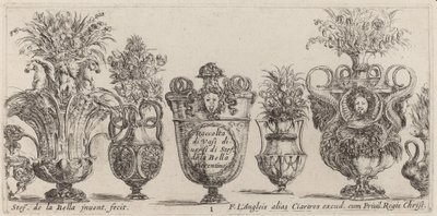 Fantasztikus vázák, valószínűleg 1646-ból. alkotó: Stefano della Bella