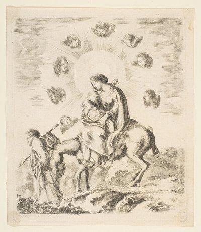 Repülés Egyiptomba, kb. 1641. alkotó: Stefano della Bella