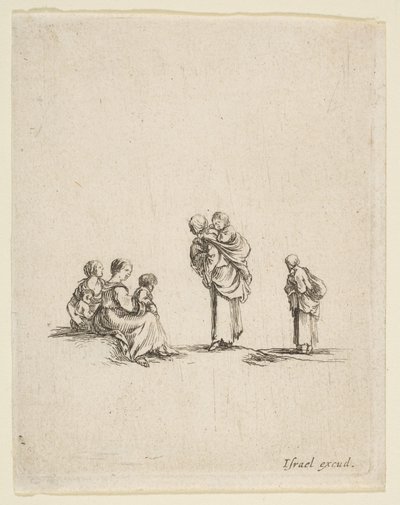 Négy koldusnő, kb. 1641. alkotó: Stefano della Bella