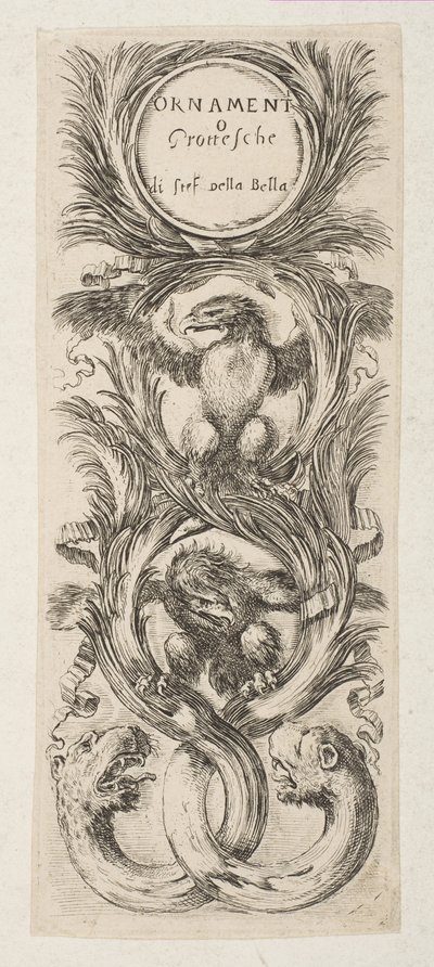 Elülső rész: díszek vagy groteszkek, kb. 1653. alkotó: Stefano della Bella