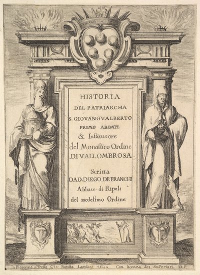Elülső tábla: középen felül Medici-címerrel díszített emlékmű, lángok a..., 1640. alkotó: Stefano della Bella