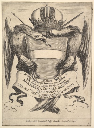 II. Ferdinánd császár temetésének előképe Esequie dellimperare Ferdinando..., 1637. alkotó: Stefano della Bella