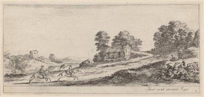 Vágtázó lovasok, 1647-ben vagy előtte. alkotó: Stefano della Bella
