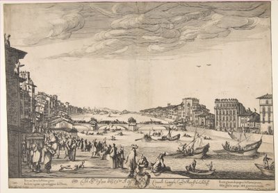 Hídjáték, Pisa, 1634. alkotó: Stefano della Bella