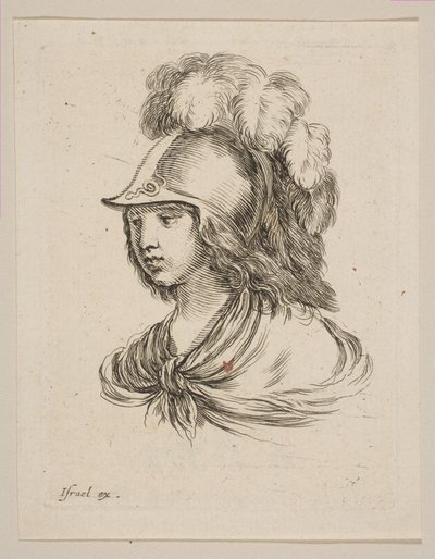 A Minerva vezetője, a „Különféle fejek és figurák” Diverses tétes et figures, 1650. alkotó: Stefano della Bella
