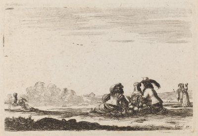 Lords and Ladies Conversing, 1642. alkotó: Stefano della Bella