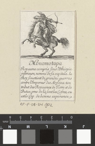„Monomotapa” játékkártya, 1620-64 körül (rézkarc) alkotó: Stefano della Bella