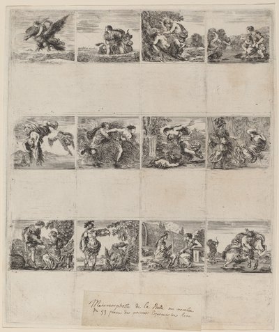 Mitológiai játékkártyák, 1644. alkotó: Stefano della Bella