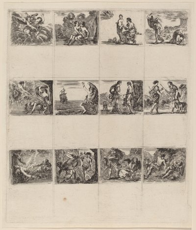 Mitológiai játékkártyák, 1644. alkotó: Stefano della Bella