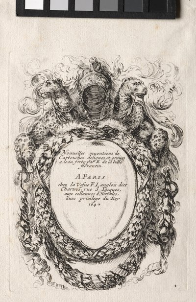 Cartouche új modellje, 1647. alkotó: Stefano della Bella