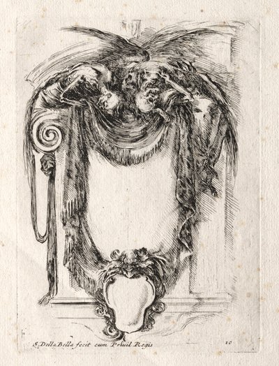 Cartouche új modellje, 1647. alkotó: Stefano della Bella