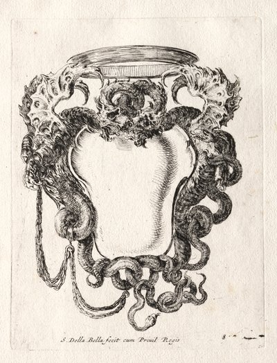 Cartouche új modellje, 1647. alkotó: Stefano della Bella