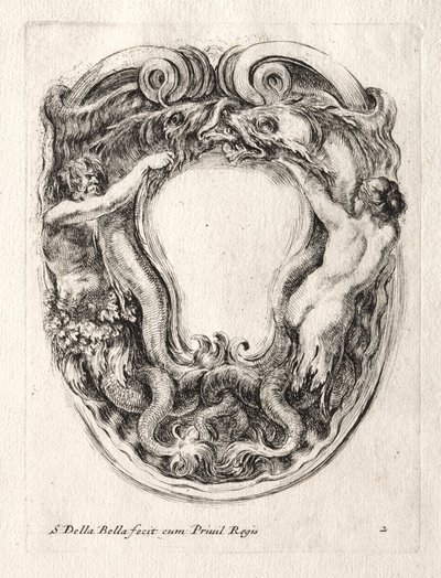 Cartouche új modellje, 1647. alkotó: Stefano della Bella