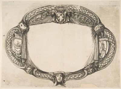 Dísztervezés egy szakdolgozathoz az eszközön: Quest un soccorso, kb. 1656. alkotó: Stefano della Bella