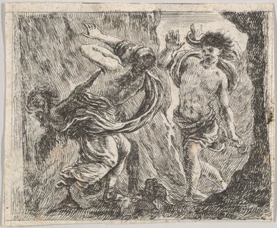 Orpheus és Eurydice, a Game of Mythology Jeu de la Mythologie, 1644-ből. alkotó: Stefano della Bella