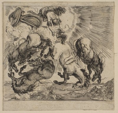 Phaeton, a Game of Mythology-ból Game of Mythology, 1644. alkotó: Stefano della Bella