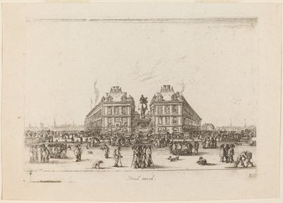 Place Dauphine, 1642. alkotó: Stefano della Bella