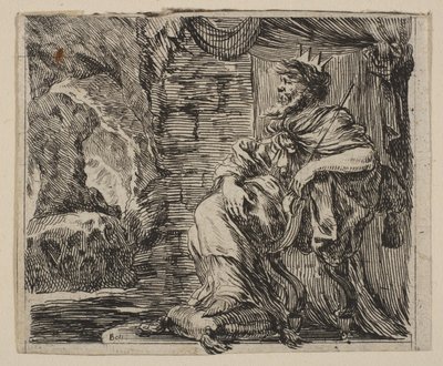 Plútó, a Game of Mythologyból, a Game of Mythology, 1644-ből. alkotó: Stefano della Bella