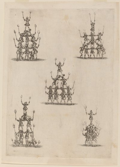 Zsonglőrök piramisai alkotó: Stefano della Bella