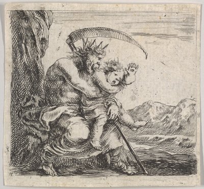 Szaturnusz, a Game of Mythology-ból Game of Mythology, 1644. alkotó: Stefano della Bella