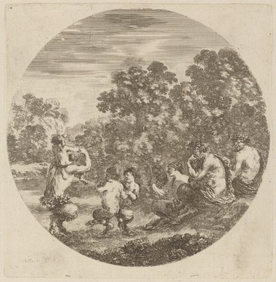 Szatírok és Faun. alkotó: Stefano della Bella