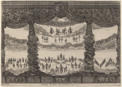 Az egész mennyország hatodik jelenete, 1637. alkotó: Stefano della Bella