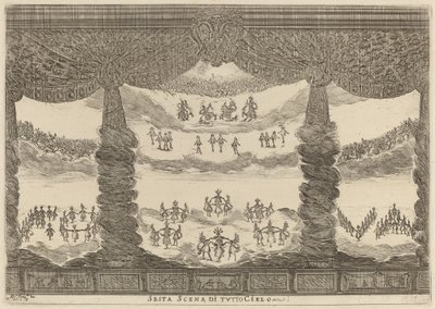 Az egész mennyország hatodik jelenete, 1637. alkotó: Stefano della Bella