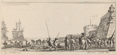 A beszállást felügyelő katonák, 1644. alkotó: Stefano della Bella