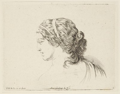 Tanulmány (I principii del disegno, 11) alkotó: Stefano della Bella