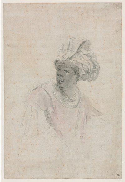 Tanulmány egy mórról, balra fordulva, c. 1657. alkotó: Stefano della Bella