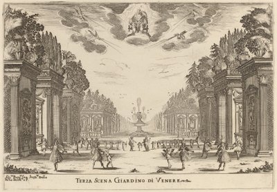 Harmadik jelenet Vénusz kertje, 1637. alkotó: Stefano della Bella