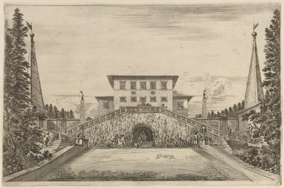 A Nagy Lépcsőház, valószínűleg 1653. alkotó: Stefano della Bella