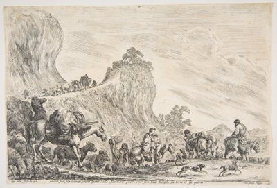 Jákob utazása Egyiptomban, kb. 1647. alkotó: Stefano della Bella