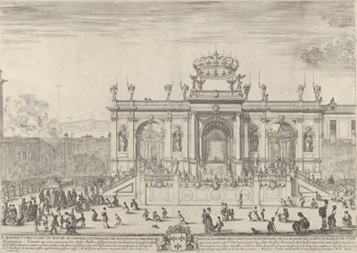 A szentség oltára bal oldalon, a szentség baldachin alatt, p..., kb. 1648. alkotó: Stefano della Bella