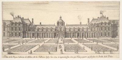 Medici Katalin palotája, az úgynevezett Tuilleries, a Különféle nézetekből..., 1649-51. alkotó: Stefano della Bella