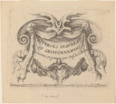 Címlap különféle figurákhoz és firkákhoz, 1646. alkotó: Stefano della Bella