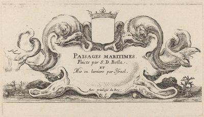 A "Paysages maritimes" címlapja alkotó: Stefano della Bella
