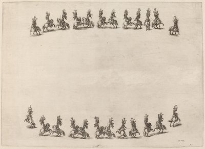 Huszonnégy kavargó lovag, 1652. alkotó: Stefano della Bella