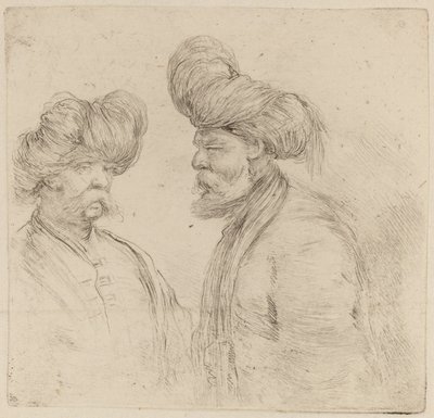 Két török. alkotó: Stefano della Bella