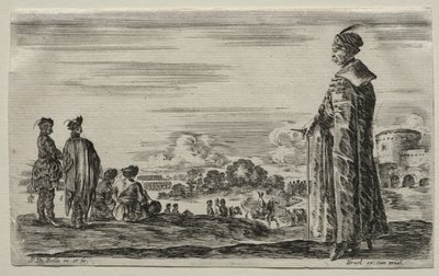 Különféle alakok és tájak: Lengyel urak csoportja, 1649. alkotó: Stefano della Bella