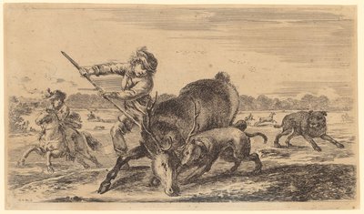 A megsebesült szarvas összeesik alkotó: Stefano della Bella