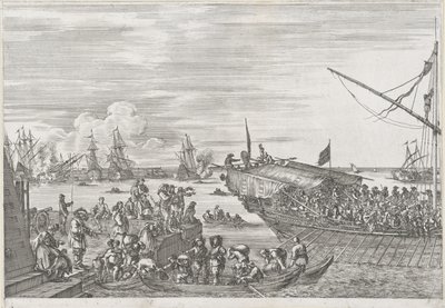 Konyhahajó indulása Livorno kikötőjében Livorno kikötője (sorozat címe) Vues de port de Livourne (sorozat címe) alkotó: Stefano della Bella
