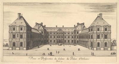 A Palais dOrleans belsejének nézete és perspektívája, a Rema különféle nézeteiből..., 1649-51. alkotó: Stefano della Bella