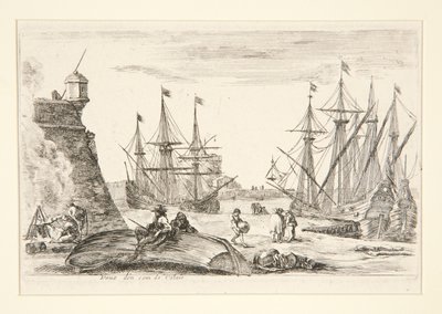 Kilátás Calais sarkára (Vue d alkotó: Stefano della Bella
