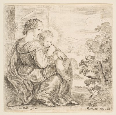 Szűz és Krisztus gyermeke, 1641. alkotó: Stefano della Bella