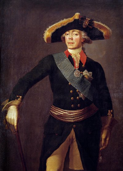I. Pál (1754-1801) orosz császár portréja Sztyepan Szemenovics Scsukin (1738-1828) festménye 19. századi Szentpétervár, Peterhof vára alkotó: Stepan Semenovich Shchukin