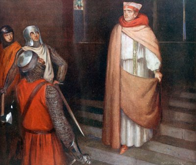 Szent Tamás mártíromsága (színes litográfia) alkotó: Stephen (after) Reid
