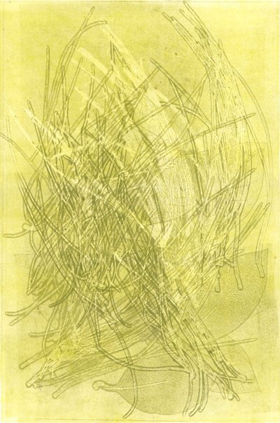 Summer Garden V, 2015 (monoprint, papír) alkotó: Stephen Dow