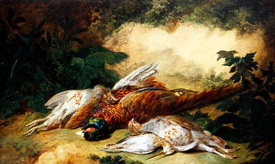 Halottak csendélete játék tájban (olaj, vászon) alkotó: Stephen Elmer